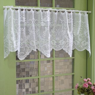 Elegant All Crochet Lace Cafe Curtain Valance