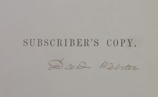 1851 Book Signed by Daniel Webster Works of Volume 1 Americana Senator
