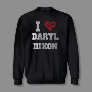 HEART DARYL DIXON FUNNY crossbow ZOMBIE WALKING DEAD Sweatshirt