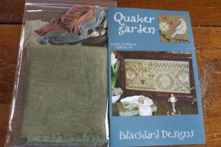 Blackbird Designs Counted Cross Stitch Quaker Garden Kit with Floss