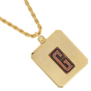 Personalized Custom Initial Letter Pendant Necklace Gold Plated Made