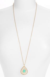 Anna Beck Gili Large Double Drop Stone Pendant Necklace