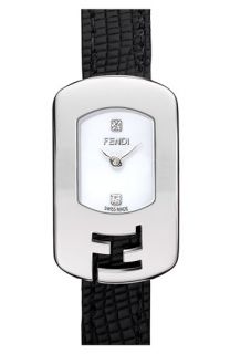 Fendi Chameleon Leather Strap Watch