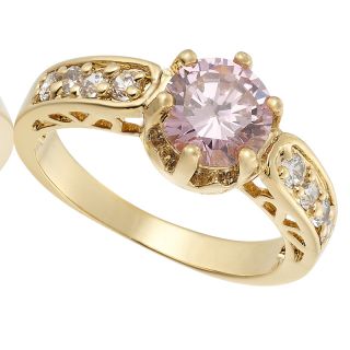 Round Cut Pink Sapphire Topaz Ring Women Dress Jewelry 6 M 1141PIN6