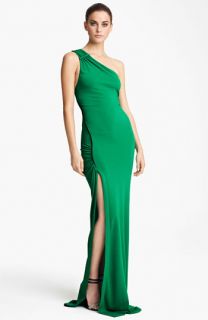 Yigal Azrouël One Shoulder Matte Crepe Jersey Gown