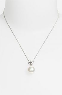 Majorica Cubic Zirconia & Pearl Pendant Necklace