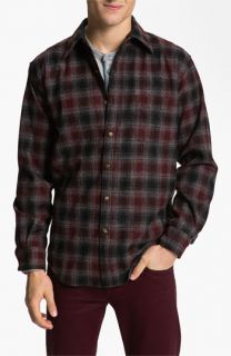 Pendleton Lodge Fitted Plaid Wool Flannel Shirt