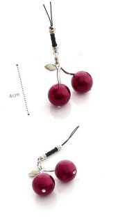 Cute Red Cherry HTC Samsung iPhone 4 4S iPhone 5 Cell Phone Pendant
