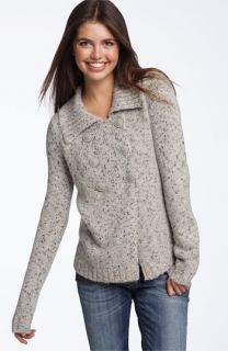 Susina® Ribbed Trim Sweater Jacket (Juniors)
