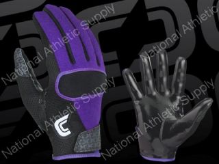 Cutters 017 Purple Home C Tack Receiver Gloves Sz Large