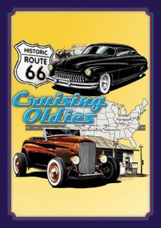 Cruising Oldies Hot Rod Street Rt 66 Vintage Retro Metal Advertising