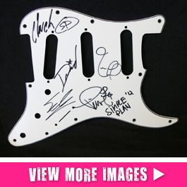signed pickguard from simple plan