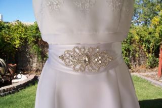 Crystal Rhinestone Beaded Bridal Wedding Dress Sash Belt Custom
