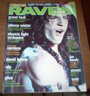 Circus Raves Magazine 1975 David Bowie Emerson Lake & Palmer ELO Grand