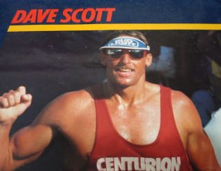 Autographed Dave Scott Ironman Triathlon Poster RARE