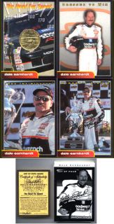 2001 Geniune DALE EARNHARDT 4 Card Set with combined 24K Gold N.C