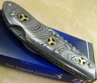 Fileworked Damascus Steel Handle and Blade Filewored Damascus steel