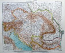 Austria Hungary Dalmatia 1912 Original Antique Map Stieler