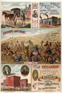 Custers Last Stand 1886 Vintage Style Poster 16x24