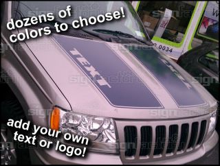   2004 Jeep Grand Cherokee Custom Vinyl Hood Racing Stripes Graphics 2