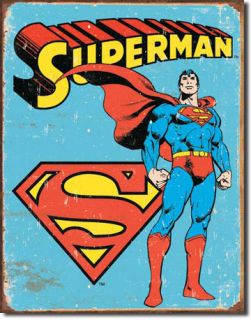 DC Comics Superman Retro Metal Tin Poster