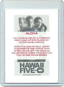 Hawaii Five O Daniel Dae Kim Autograph Sign Print Card