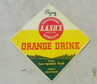 Lash's Orange Drink Tin Sign