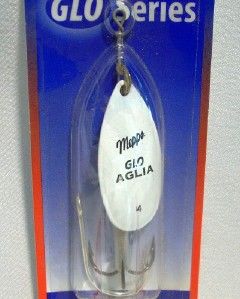 mepps aglia glow white in the dark spinner lure 1 3 fishing w extra