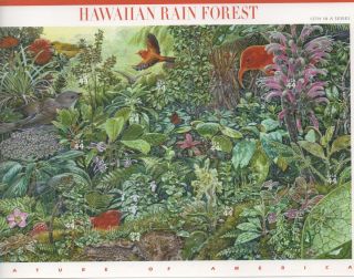 SCOTT 4474  44 CENT HAWAIIAN RAIN FOREST SHEET OF 10 STAMPS