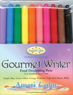 Americolor Gourmet Writer Food Decorating Pens 10 Color Set