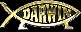 Gold Darwin Fish Car Emblem Badge Decal Symbol Plaque