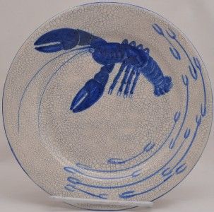 DEDHAM POTTERY LOBSTER PLATE 8 1/2   DATED BETWEEN 1896 TO 1929