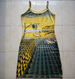 Salvador Dali Disintegration of Memory New Art Dress M