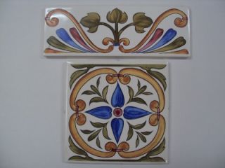 accent 2 x 6 hand painted tuscan deco tile all proceeds benefit