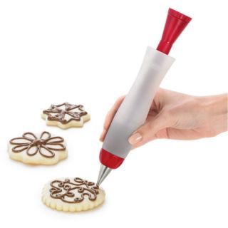 Cuisipro 8 Deluxe Decorating Pen Plunger Round Ribbon Tips Pen Nozzle