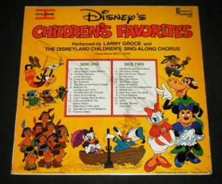 DISNEYS CHILDRENS FAVORITES Volume 1 25 Best Loved Songs 33 RPM