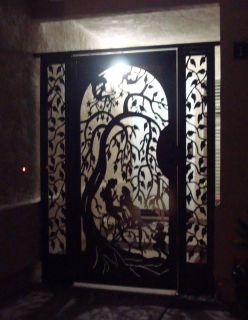Metal Gate with Panels on Sale Ornamental Custom Art Designer Iron