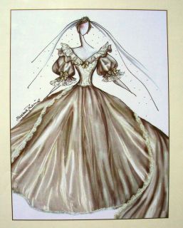  WEDDING DRESS Fashion Design David Elizabeth Emanuel HB/DJ 1st Ed