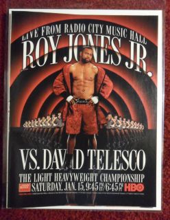 2000 Print Ad Roy Jones Jr vs David Telesco Heavyweight Boxing Fight