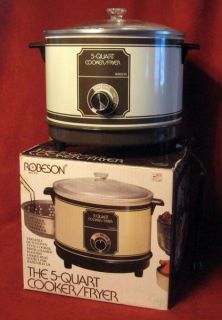 Robeson 5 Qt Cooker Fryer Dutch Oven Steamer Deep Fry Electric New
