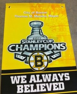  Boston Bruins Stanley Cup Champions Boston Hung Street Banner