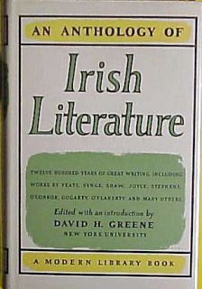An Anthology of Irish Literature David H Greene