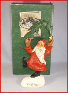 Studio G David Frykman Oh The Joy Ceramic Santa Original Box Signed