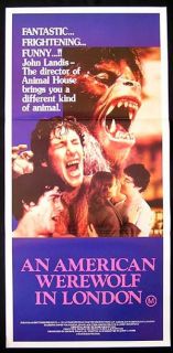 An American Werewolf in London 1981 John Landis RARE Daybill Movie