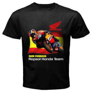 Dani Pedrosa Repsol Honda Moto GP Mens Black T Shirt Size s 2XL