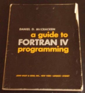  Fortran IV Programming by Daniel D McCracken 1966 3rd Edition