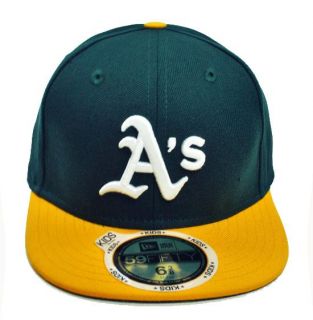  Fitted 59Fifty Children Size Oakland Athletics Cap Green Yellow