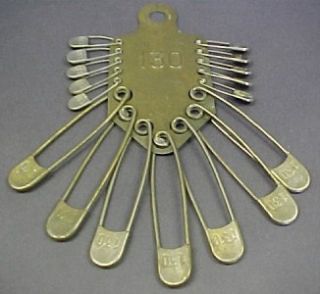 Complete Set of brass Military Laundry Pin(s) 1924 *Keyes Davis*