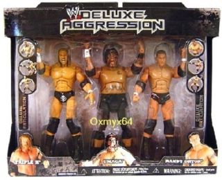 WWE Jakks Pacific Deluxe Aggression Triple H Umaga Randy Orton 3 Pack