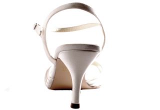 Coloriffics Dyable White Tori Satin Evening Heels Womens Shoes Size 11